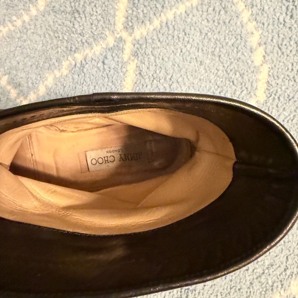 Jimmy Choo Black Leather Ankle Booties - Picture 6 of 6